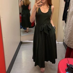 NWT Dark Green Fit and Flair Dress w/ Belt